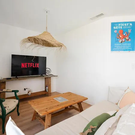 Appartement Clim - Parking - Terrasse - Bbq - 5min Centre Sète